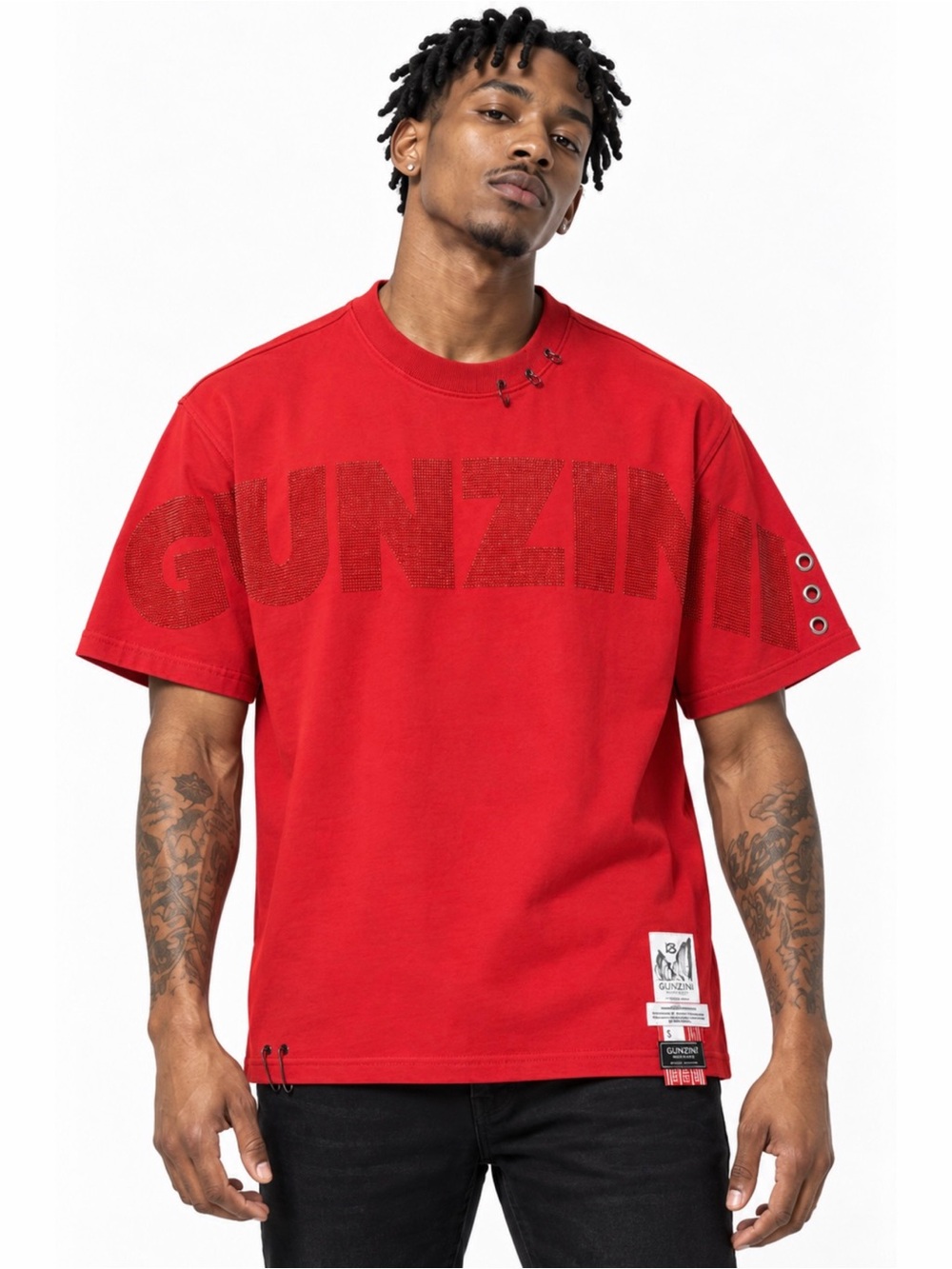 Gunzinii Ace of Hearts ♥️ Studded Tee NWT Poker